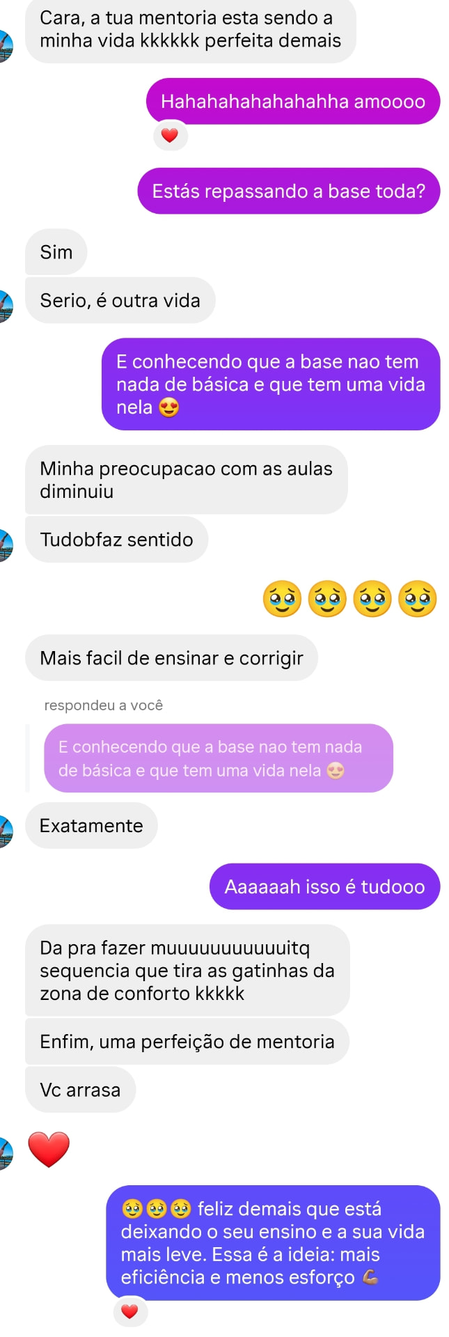Depoimento de aluna: a mentoria deixou o ensino mais leve