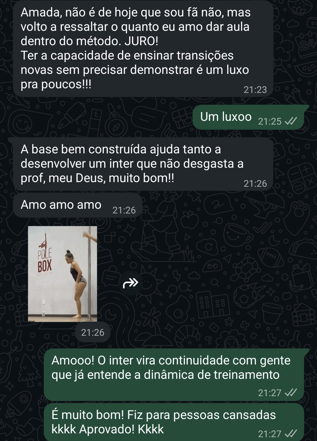 Depoimento de aluna: ensinar transições sem precisar demonstrar
